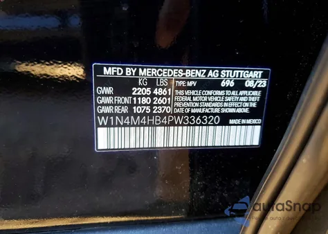 2023 Mercedes-Benz Glb 250 4Matic z USA, uszkodzony, nr VIN W1N4M4HB4PW336320